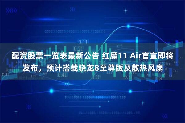 配资股票一览表最新公告 红魔11 Air官宣即将发布，预计搭载骁龙8至尊版及散热风扇